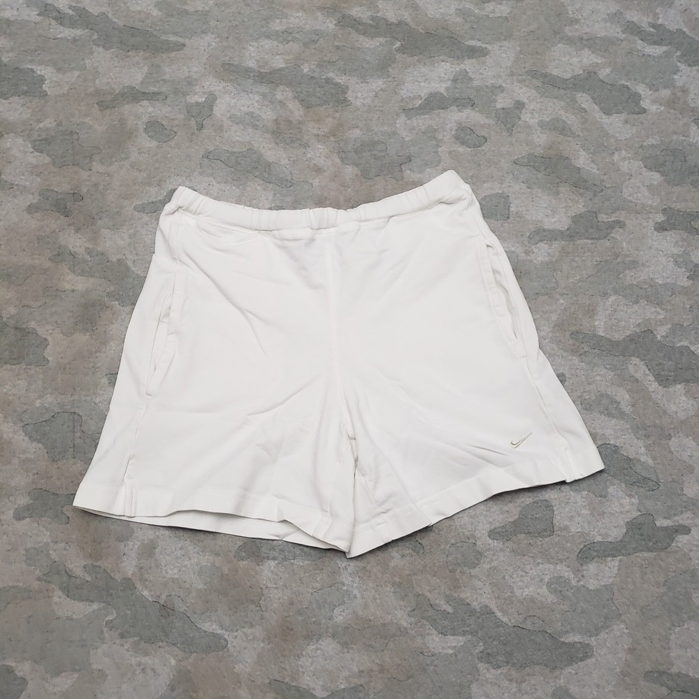 Vintage Nike Bike Shorts Womens Small White Y2k Pockets Silver‎ Tag Drawstring